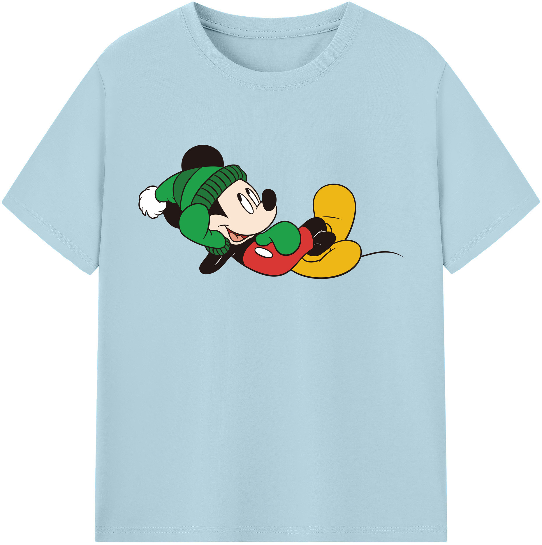 （画像用） ミッキーマウス Mickey Mouse 綿100％半袖Tシャツ（フロントプリント）